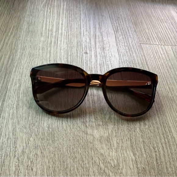 quay australia date night tortoise brown oversized round sunglasses eyewear NEW